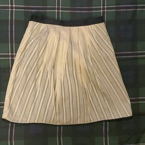 Side zip striped skirt